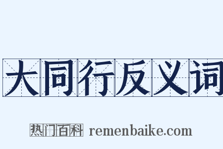 大同行反义词是什么意思的图片